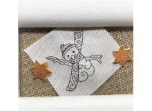 Stickdatei - Schneemann Alphabet Buchstabe X